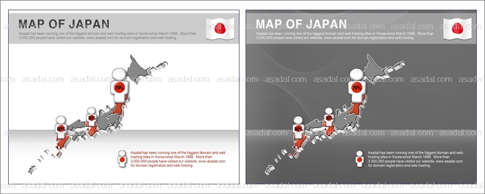 세계지도 해외지도 PPT 템플릿 1종_일본 인구조사_0011(드림피티)