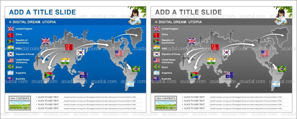 world map 생명 PPT 템플릿 1종 세계지도형_0004(비토피티)