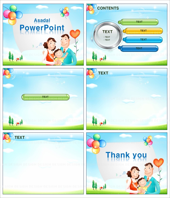 family home PPT 템플릿 배경_행복한 가족_001(스타일피티)