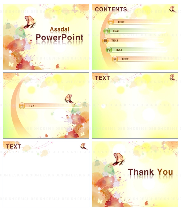 graphic 2D PPT 템플릿 배경_나비와 그래픽하모니_001(굿피티)