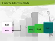 세계 지도 PPT 템플릿 비즈니스맨과 그래프_슬라이드6