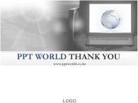 컴퓨터 지구본 PPT 템플릿 깔끔한 모니터안 지구와 세계화_슬라이드16