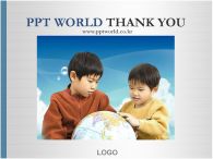 아이들 남자 PPT 템플릿 아이와 지구본이 있는 템플릿_슬라이드16