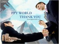 지폐 돈 PPT 템플릿 빌딩 사이로 악수하는 사람들_슬라이드16