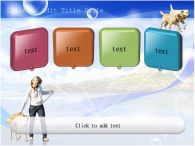 여자 개와 산책 PPT 템플릿 바닷가에서 개와 산책하는 여자_슬라이드6