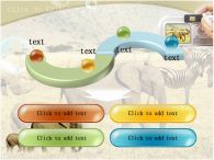코뿔소 코끼리와 코뿔소 PPT 템플릿 아프리카의 동물과 사진찍는 손_슬라이드9