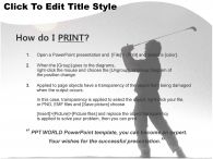 노을 골프 자세 PPT 템플릿 골프선수 실루엣이 담긴 템플릿_슬라이드4