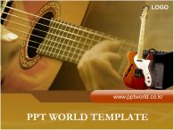 일렉기타 기타 치는 모습 PPT 템플릿 기타템플릿_슬라이드1