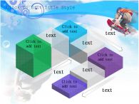 스케이트 인라인스케이트 PPT 템플릿 푸른 하늘 배경 속 스케이트보드를 타는 젊은이_슬라이드8