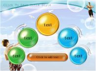 비치볼 공놀이 PPT 템플릿 바닷가에서 공놀이하는 부자_슬라이드9