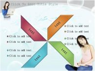 컴퓨터 여성 PPT 템플릿 인터넷으로 다양한 인종이 함께 하는 세상_슬라이드15