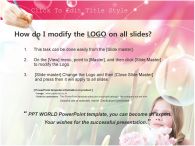 손 아이 PPT 템플릿 튤립과 소녀, 브러시가 있는 템플릿_슬라이드2