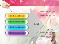 손 아이 PPT 템플릿 튤립과 소녀, 브러시가 있는 템플릿_슬라이드12