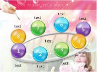 손 아이 PPT 템플릿 튤립과 소녀, 브러시가 있는 템플릿_슬라이드14