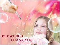 손 아이 PPT 템플릿 튤립과 소녀, 브러시가 있는 템플릿_슬라이드16