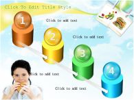 채소 아이 PPT 템플릿 화사한 배경 속 샌드위치 먹는 소녀_슬라이드7