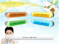 채소 아이 PPT 템플릿 화사한 배경 속 샌드위치 먹는 소녀_슬라이드12