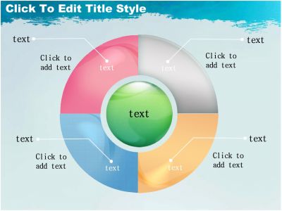 4종 차트형 PPT 템플릿 4종형 차트형 다이어그램