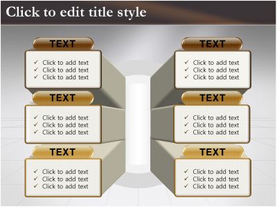 도형 차트 PPT 템플릿 1종 목록형 다이어그램