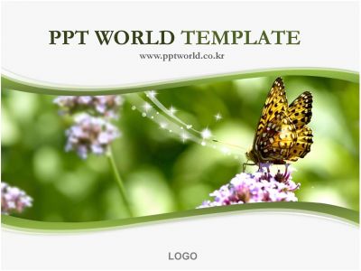 배경 사업계획서 PPT 템플릿 꽃과 나비 파워포인트(메인)
