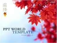 business travel PPT 템플릿 붉은 가을단풍 템플릿_슬라이드1
