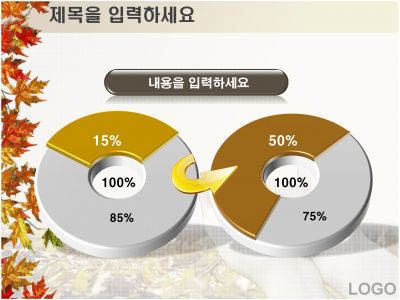 파워포인트 애니형 PPT 템플릿 1종 차트형 다이어그램