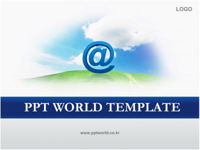 ppt 템플릿 PPT 템플릿 푸른하늘과 컴퓨터부호