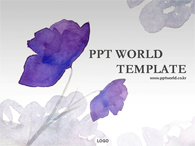 심플한 보라빛 꽃 동물/식물 PPT 템플릿 [고급형]심플한 보라빛 꽃(자동완성형포함)_슬라이드1
