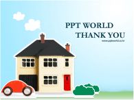 illustration illustrator PPT 템플릿 집과 자동차가 있는 템플릿(자동완성형 포함)_슬라이드20