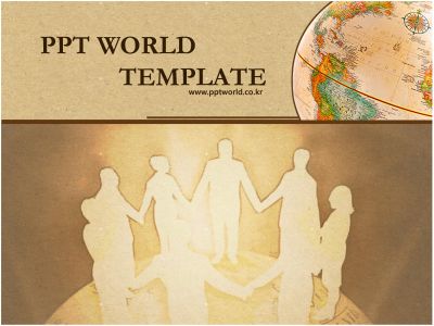 피피티월드 다이어그램 PPT 템플릿 [고급형]지구의가 있는 글로벌 템플릿(자동완성형 포함)