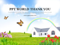 벚꽃 들판 PPT 템플릿 무지개와 나비가 있는 풍경 템플릿(자동완성형 포함)_슬라이드26