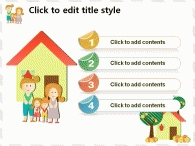 녹색 노랑 PPT 템플릿 가족계획 템플릿(자동완성형 포함)_슬라이드5
