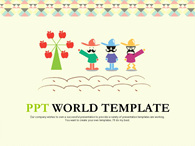 초록색 쌍둥이 PPT 템플릿 삼형제 캐릭터 일러스트 템플릿(자동완성형포함)_슬라이드1