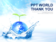 여름 환경 PPT 템플릿 맑은 물의 소중함_슬라이드4