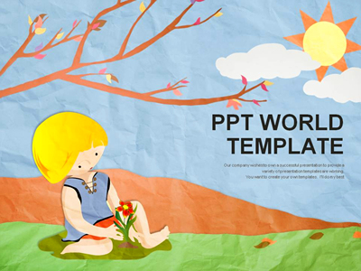 아동 귀여운 PPT 템플릿 꽃을 심는 어린이 템플릿(자동완성형포함)(메인)