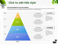 녹색 장판 PPT 템플릿 돌위의 나뭇잎과 물한잔의 여유_슬라이드15