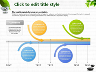 녹색 장판 PPT 템플릿 돌위의 나뭇잎과 물한잔의 여유_슬라이드21
