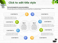 녹색 장판 PPT 템플릿 돌위의 나뭇잎과 물한잔의 여유_슬라이드28