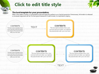 녹색 장판 PPT 템플릿 돌위의 나뭇잎과 물한잔의 여유_슬라이드31