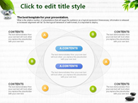 녹색 장판 PPT 템플릿 돌위의 나뭇잎과 물한잔의 여유_슬라이드32