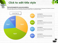 녹색 장판 PPT 템플릿 돌위의 나뭇잎과 물한잔의 여유_슬라이드34