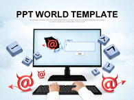 손 자판 PPT 템플릿 인터넷 언어폭력 예방_슬라이드1