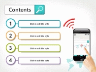관리 터치 PPT 템플릿 모바일앱과 와이파이_슬라이드1