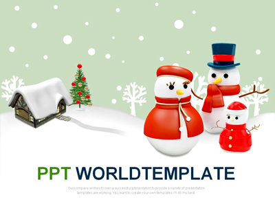 설 Xmas PPT 템플릿 크리스마스 겨울 풍경(메인)