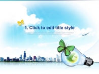 파워포인트 ppt PPT 템플릿 신재생 에너지 도시 건설_슬라이드2