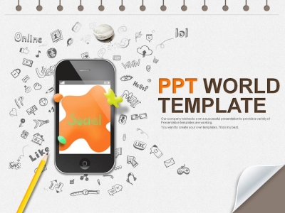 앱 페이스북 PPT 템플릿 소셜 네트워크 아이콘 템플릿