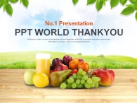 나뭇잎 즙 PPT 템플릿 상큼한 웰빙 과일 주스(자동완성형포함)_슬라이드36