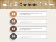 디자인 아이콘 PPT 템플릿 모던한 브라운 원목 가구_슬라이드1