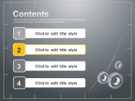 심플한 깔끔한 PPT 템플릿 금속 톱니바퀴(자동완성형포함)_슬라이드2