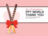 깔끔 패턴 PPT 템플릿 귀여운 막대과자_슬라이드4